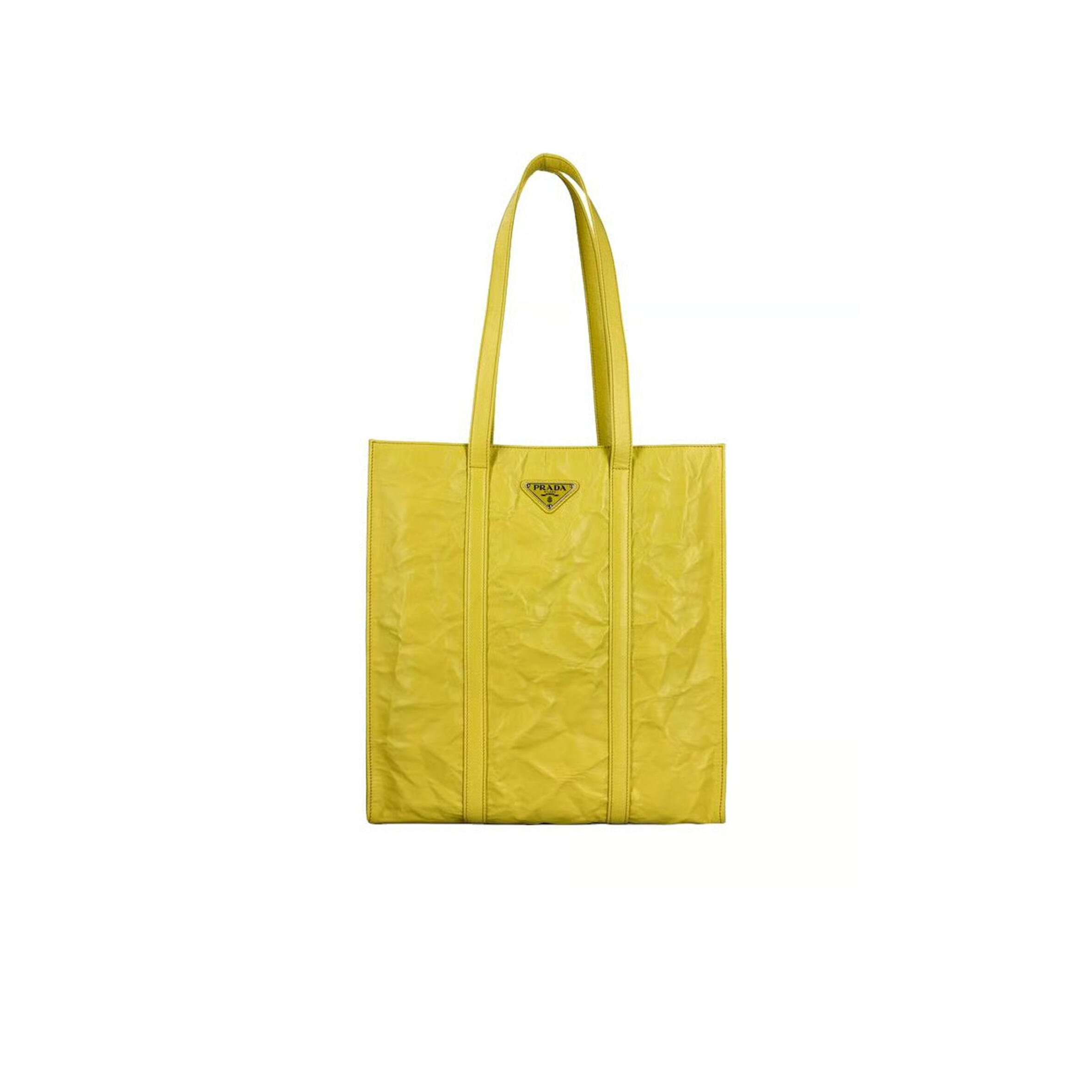 PRADA LOGO PLAQUE COLOR-BLOCK TOTE BAG 1BG459 (33*30*8cm)